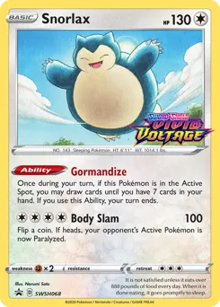 SWSH Black Star Promos Snorlax [Staff] Pokémon card